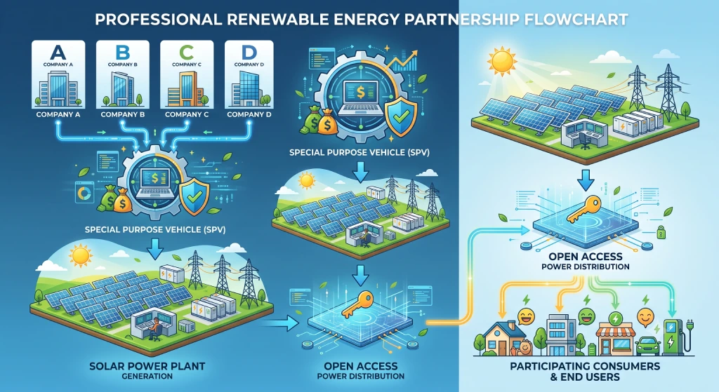 Manufacturing cluster collaborative Group Captive Solar approach